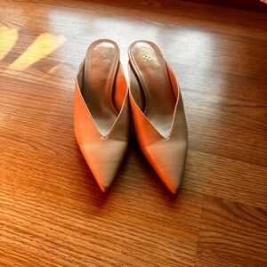 Vince Camuto Tan Pointed-Toe Mules